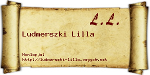 Ludmerszki Lilla névjegykártya